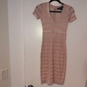 French Connection Pale Pink Bandage Dress